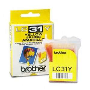  New Brother LC31Y   LC31Y Ink, 400 Page Yield, Yellow 