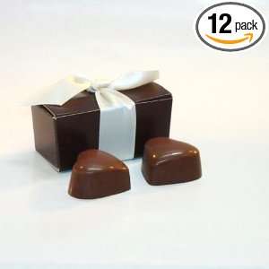 Creek House 2 Pc Milk Chocolate Heart Truffles, 12 Boxes:  