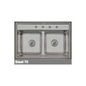   Advantage 3.2 Double Bowl Kitchen Sink with Three Faucet Holes 26 3 70