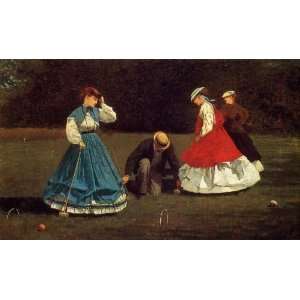   Winslow Homer   24 x 14 inches   Croquet Scene Patio, Lawn & Garden