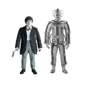  2nd Doctor & Tombs Cyberman (B&W) Action Figure Toys 