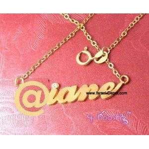   18K Gold Plated Necklace Your Twitter Status Name 
