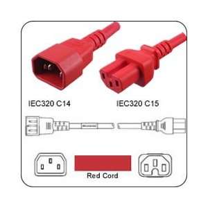  PowerFig PFC1414C15180R AC Power Cord IEC 60320 C14 Plug 