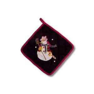  Frosty Snowman, Pot Holder 8X 8: Kitchen & Dining