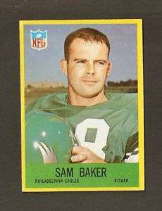 1967 Philadelphia #134 Sam Baker Eagles Excellent  