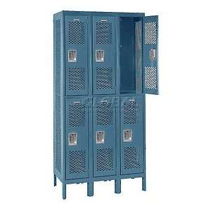  Ventilated Locker Double Tier 12x12x36 6 Door Ready To 