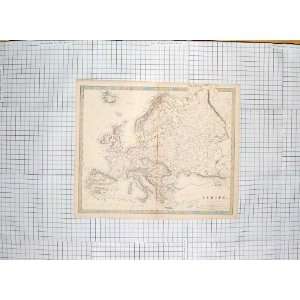   ANTIQUE MAP c1790 c1900 EUROPE FRANCE SPAIN ITALY: Home & Kitchen