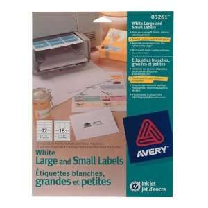  AVERY Avery 3261 Large & Small Adhesive Labels: Office 