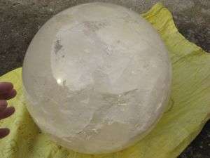 NATURAL QUARTZ CRYSTAL LAHAR SPHERE BALL  55kg  