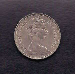 UK Great Britain 10 New Pence 1970 Coin KM # 912  