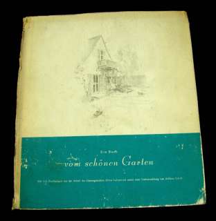 1942 GERMAN GARDEN DESIGN GARDENING ART DRAWINGS BOOK  