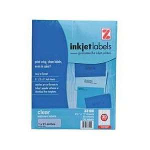  Clear Matte Labels Ink Jet, 750/ Pack (ZIN33100) Office 