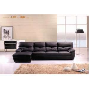  2pc Modern Sectional Leather Sofa Set #AM L326 BK