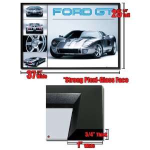 Framed Ford Gt Sports Race Car Poster Silver Fr33400: Home 