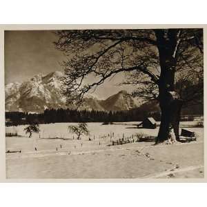  1928 Admont Austria Mountains Winter Snow Landscape 
