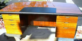 Executive Wood Leather Office Desk Locking Inlay #ewl1  