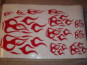 Motorcycle Flame 2 Graphics Decal Decals ZX9 ZX6r R6 R1  
