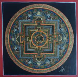 16.Stupa Kalachakra Mandala Thangka Painting Art Nepal  