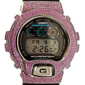 Casio G Shock Watch DW6900 w Purple Swarovski Crystals  