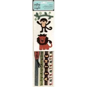  Paper Bliss Duos 3d Stickers 12X3 Jungle Arts, Crafts 