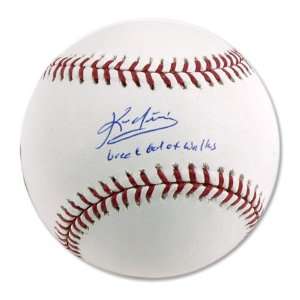  Autographed Kevin Youkilis Baseball   with GREEK GOD OF 