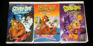 SCOOBY DOO 3 VHS MOVIE SET Creepiest Capers, Goes Hollywood, & Boo 
