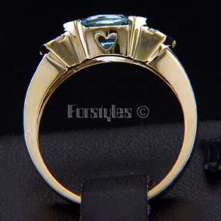 Natural Topaz Diamond 10k Solid Gold Ladys Ring r00002  