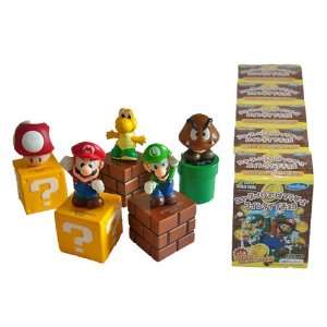  Set of 5pcs Super Mario, Luigi, Yoshi, Mushroom Action Figures 