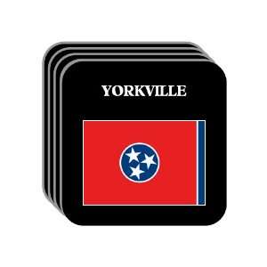  US State Flag   YORKVILLE, Tennessee (TN) Set of 4 Mini 