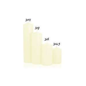  Ivory Unscented Pillar Candles   3x9: Home & Kitchen