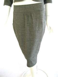 Poles womens eli black wool stretch skirt L $223 New  