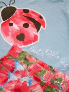 Gymboree Burst of Spring Ladybug Tee Short Sz 6 7 NWT  