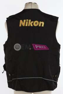 Genuine Nikon Photographer Photo Vest Jacket Sz L New  