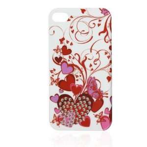  Gino IMD Red Heart Pattern Plastic Back Cover Shell for 