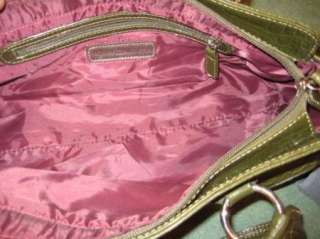 Tommy Hillfiger Olive Green Faux Leather Handbag Purse  