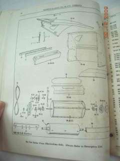 1958 vintage 60 PT COMBINE PARTS BOOK massey harris  