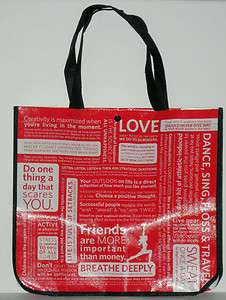 New Lot 2 Lululemon Red Manifesto Large Shopper Shopping Bag Bags 