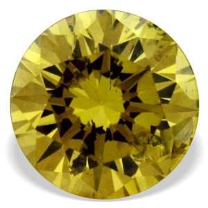  0.21Ctw Canary Yellow Round Loose Real Diamond Jewelry