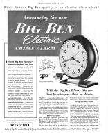 1939 VINTAGE AD   WESTCLOX BIG BEN ALARM CLOCK 4 22  