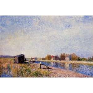 Oil Painting The Loing at Saint Mammes Alfred Sisley Hand Painted Ar