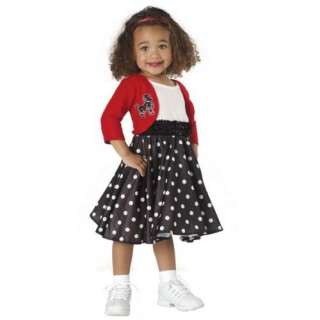    Childs Cute Toddler 50s Dress Halloween Costume (2 4T): Clothing