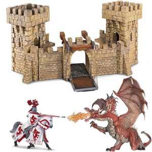   Knights Castle with Dragon And Tounament Knight Dragon Toys & Games