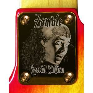  Zombie Invasion Gold Engraved Neck Plate Musical 