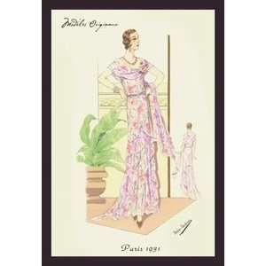   Dress in Flower Print   Paper Poster (18.75 x 28.5)