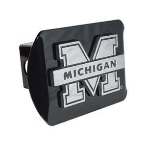   of Michigan Wolverines Black Trailer Hitch Cover Automotive
