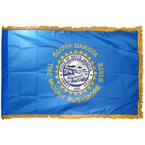 South Dakota State Flag 3x5ft Nylon with Indoor Pole Hem 