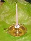 Large Candlestick Holder 7 1/2 Diameter Brass 1970s