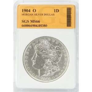    1904 O MS66 Morgan Silver Dollar SGS Graded 