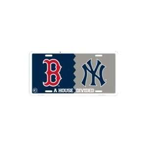  Yankees/Red Sox House Divided License Plate: Sports 