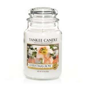 Yankee Candle 22 Oz Jar Christmas Rose: Home & Kitchen